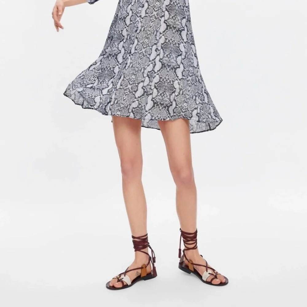 ZARA BNWT Strappy Leather Sandals - Picture 4 of 8